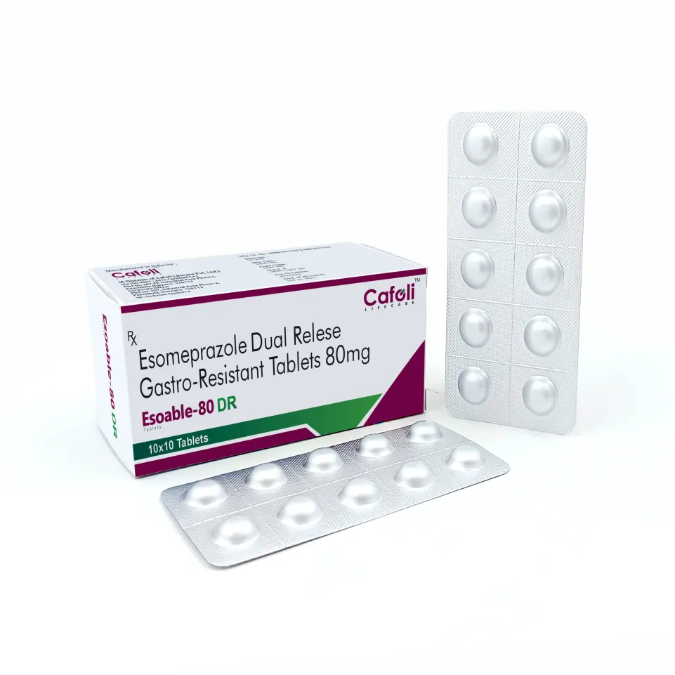Esomeprazole 80 mg DR Tablet top Manufacturer India
